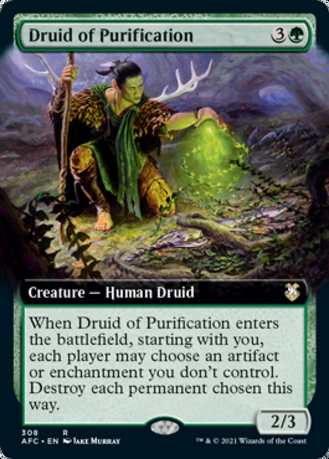 Druid of Purification (Extended Art) [Dungeons & Dragons: Adventures in the Forgotten Realms Commander] | Boutique FDB TCG