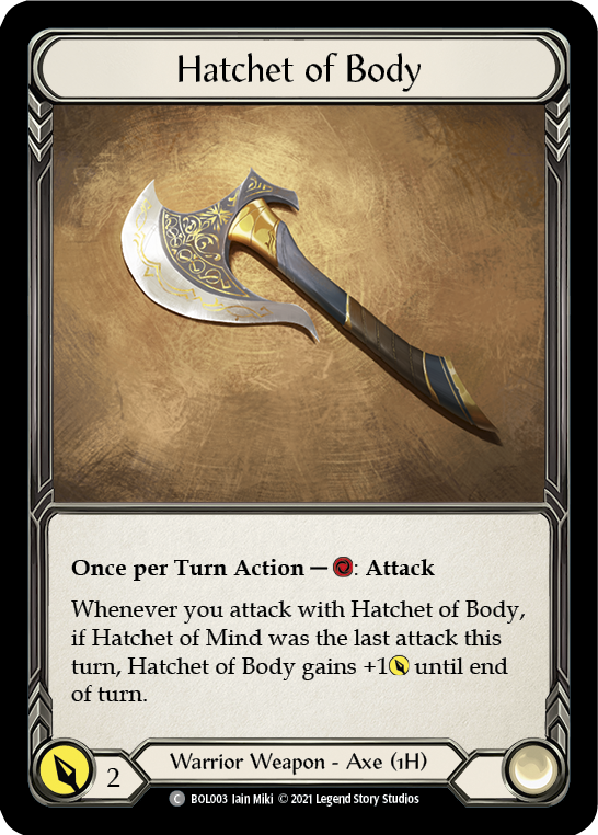 Hatchet of Body [BOL003] (Monarch Boltyn Blitz Deck) | Boutique FDB TCG