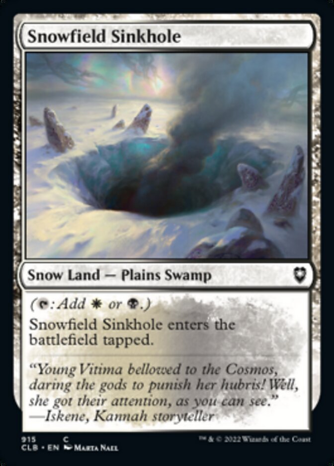 Snowfield Sinkhole [Commander Legends: Battle for Baldur's Gate] | Boutique FDB TCG