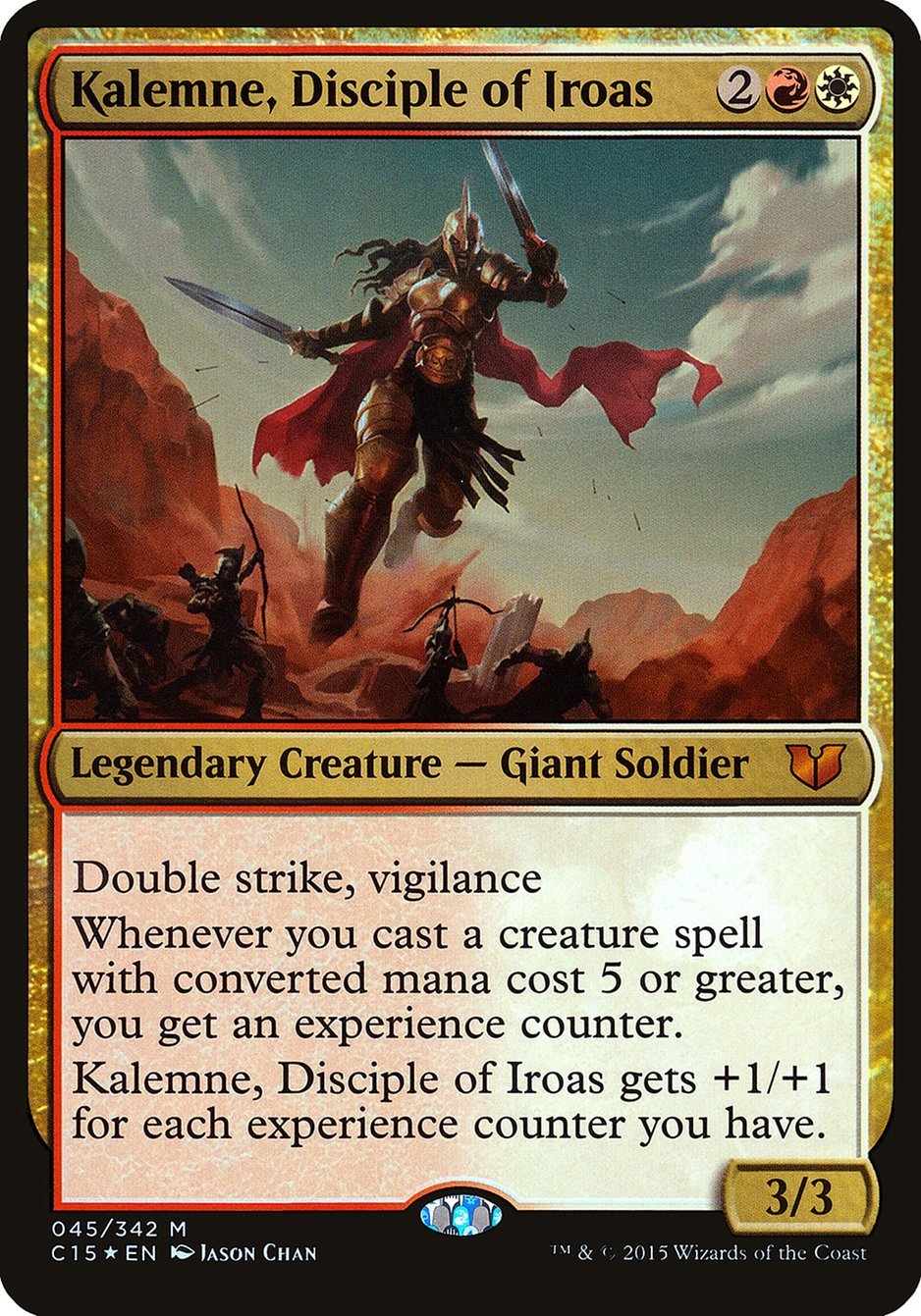 Kalemne, Disciple of Iroas (Oversized) [Commander 2015 Oversized] | Boutique FDB TCG