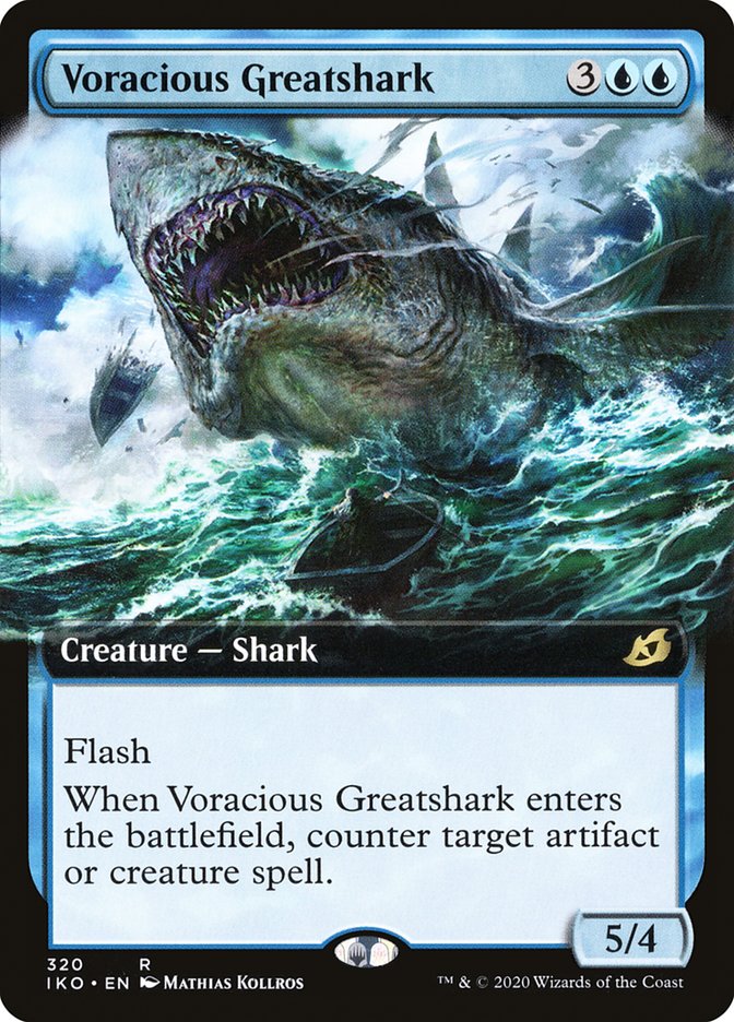 Voracious Greatshark (Extended Art) [Ikoria: Lair of Behemoths] | Boutique FDB TCG