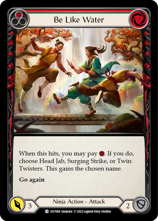 Be Like Water (Red) [OUT068] (Outsiders)  Rainbow Foil | Boutique FDB TCG