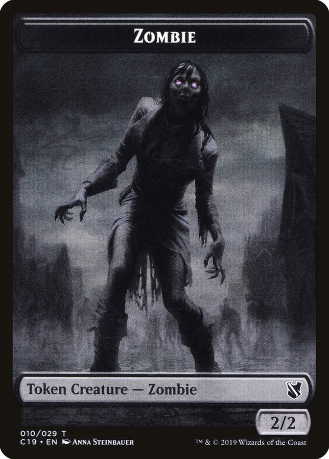 Ob Nixilis, Reignited Emblem // Zombie (010) Double-Sided Token [Commander 2019 Tokens] | Boutique FDB TCG