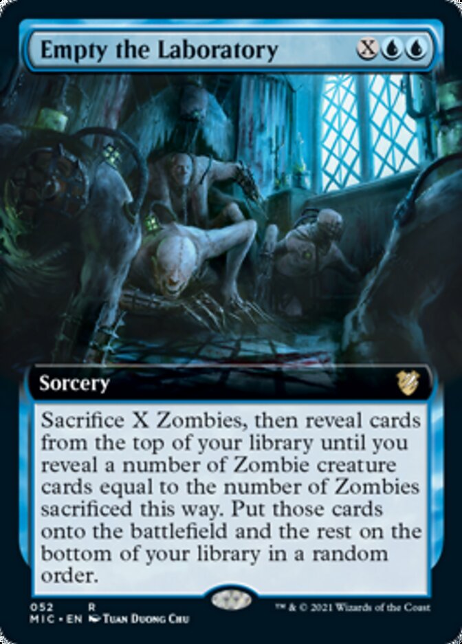 Empty the Laboratory (Extended Art) [Innistrad: Midnight Hunt Commander] | Boutique FDB TCG