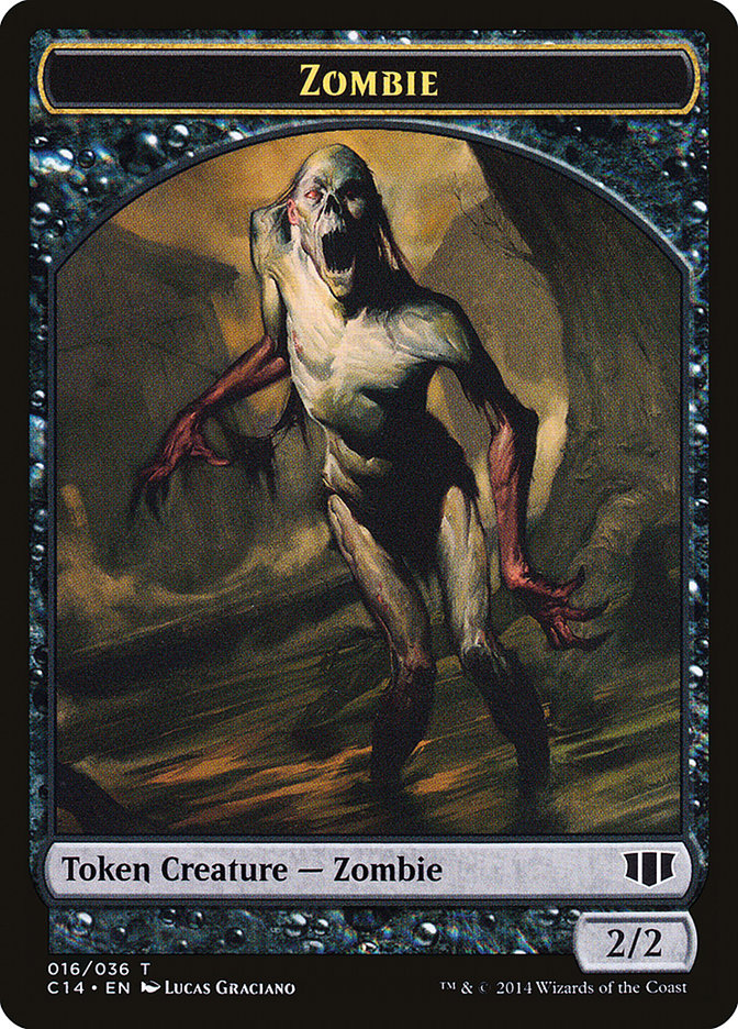 Ob Nixilis of the Black Oath Emblem // Zombie (016/036) Double-Sided Token [Commander 2014 Tokens] | Boutique FDB TCG