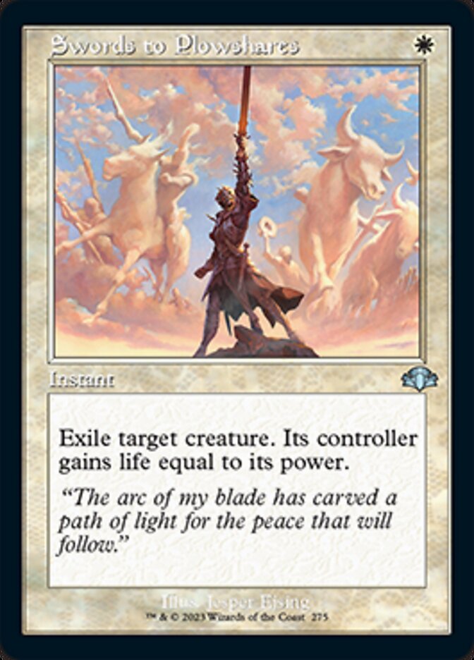 Swords to Plowshares (Retro) [Dominaria Remastered] | Boutique FDB TCG