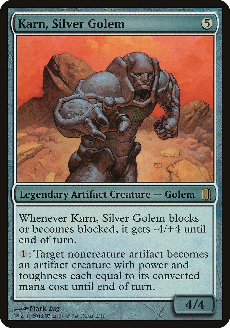 Karn, Silver Golem (Oversized) [Commander's Arsenal Oversized] | Boutique FDB TCG