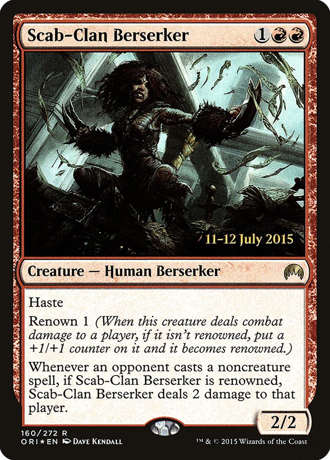 Scab-Clan Berserker [Magic Origins Prerelease Promos] | Boutique FDB TCG