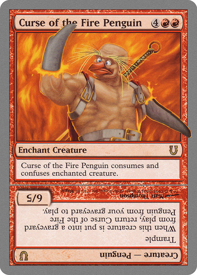 Curse of the Fire Penguin // Curse of the Fire Penguin Creature [Unhinged] | Boutique FDB TCG