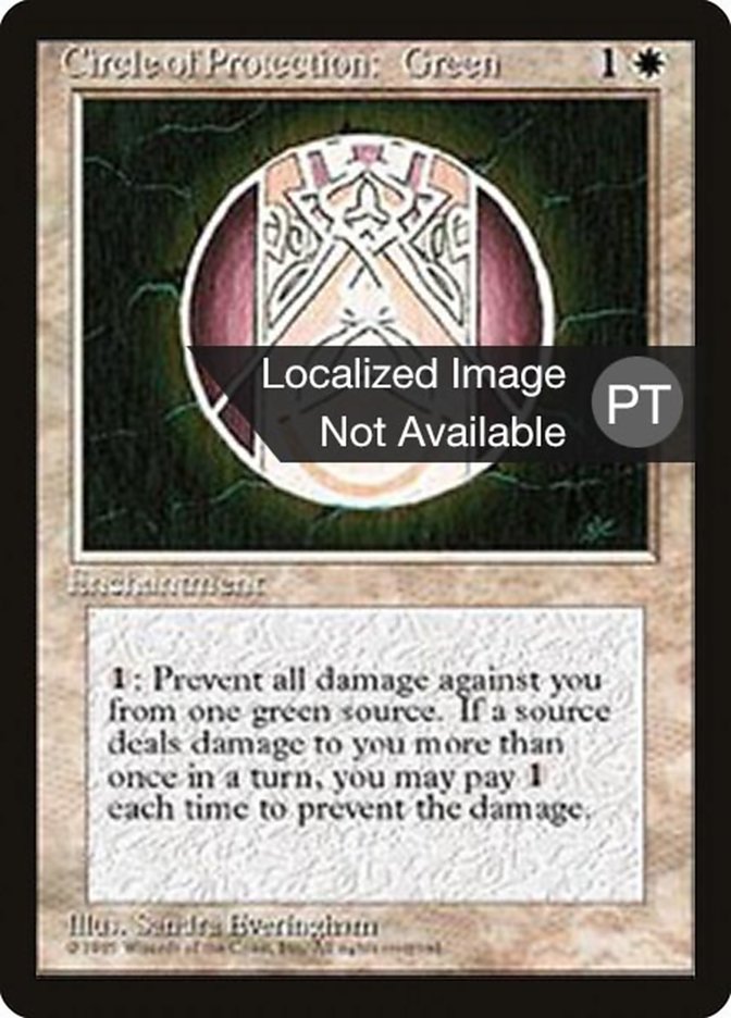 Circle of Protection: Green [Fourth Edition (Foreign Black Border)] | Boutique FDB TCG