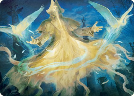 Heron-Blessed Geist Art Card [Innistrad: Crimson Vow Art Series] | Boutique FDB TCG