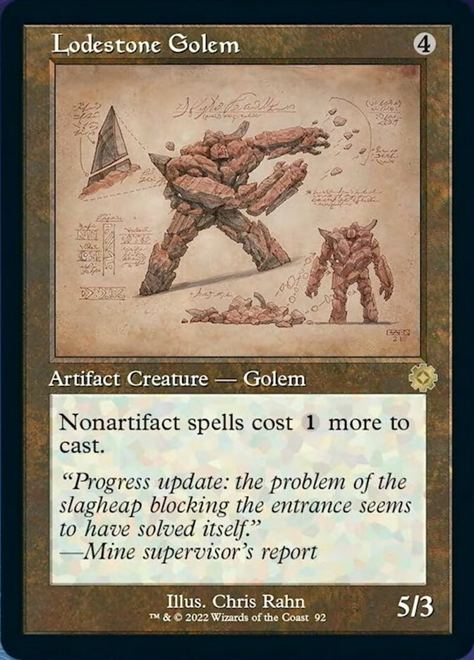 Lodestone Golem (Retro Schematic) [The Brothers' War Retro Artifacts] | Boutique FDB TCG