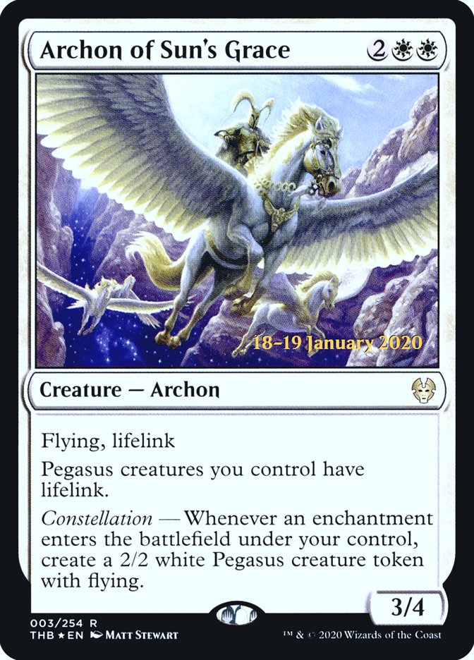 Archon of Sun's Grace [Theros Beyond Death Prerelease Promos] | Boutique FDB TCG