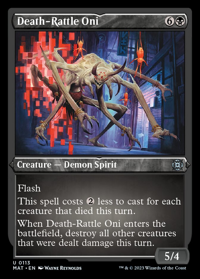 Death-Rattle Oni (Foil Etched) [March of the Machine: The Aftermath] | Boutique FDB TCG