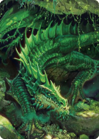 Lurking Green Dragon Art Card [Commander Legends: Battle for Baldur's Gate Art Series] | Boutique FDB TCG