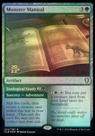 Monster Manual // Zoological Study [Commander Legends: Battle for Baldur's Gate Prerelease Promos] | Boutique FDB TCG