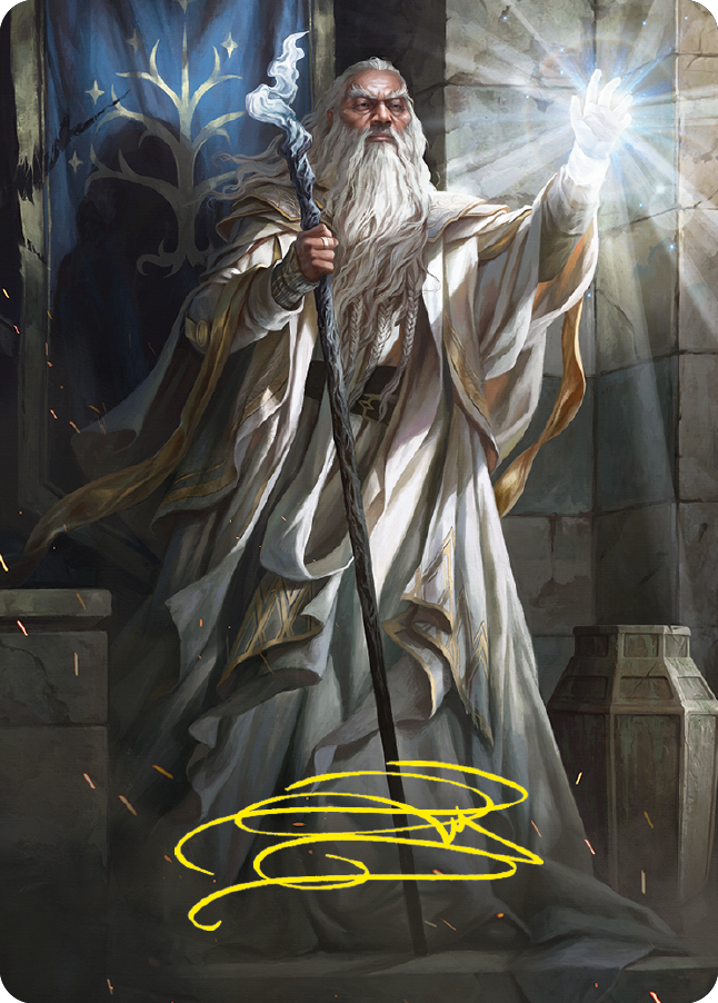 Gandalf the White Art Card (Gold-Stamped Signature) [The Lord of the Rings: Tales of Middle-earth Art Series] | Boutique FDB TCG