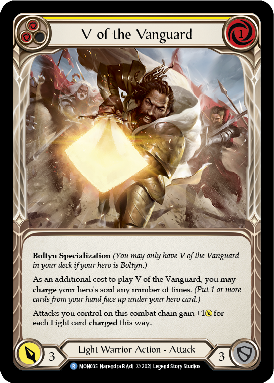 V of the Vanguard [MON035] (Monarch)  1st Edition Normal | Boutique FDB TCG