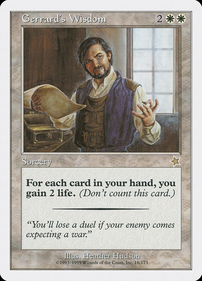 Gerrard's Wisdom [Starter 1999] | Boutique FDB TCG