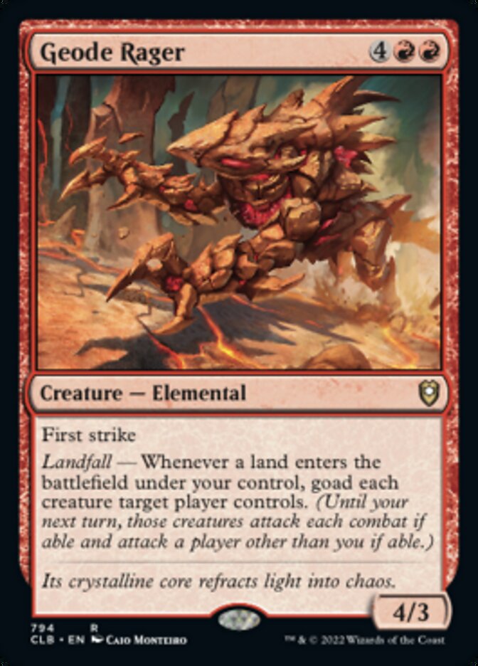 Geode Rager [Commander Legends: Battle for Baldur's Gate] | Boutique FDB TCG