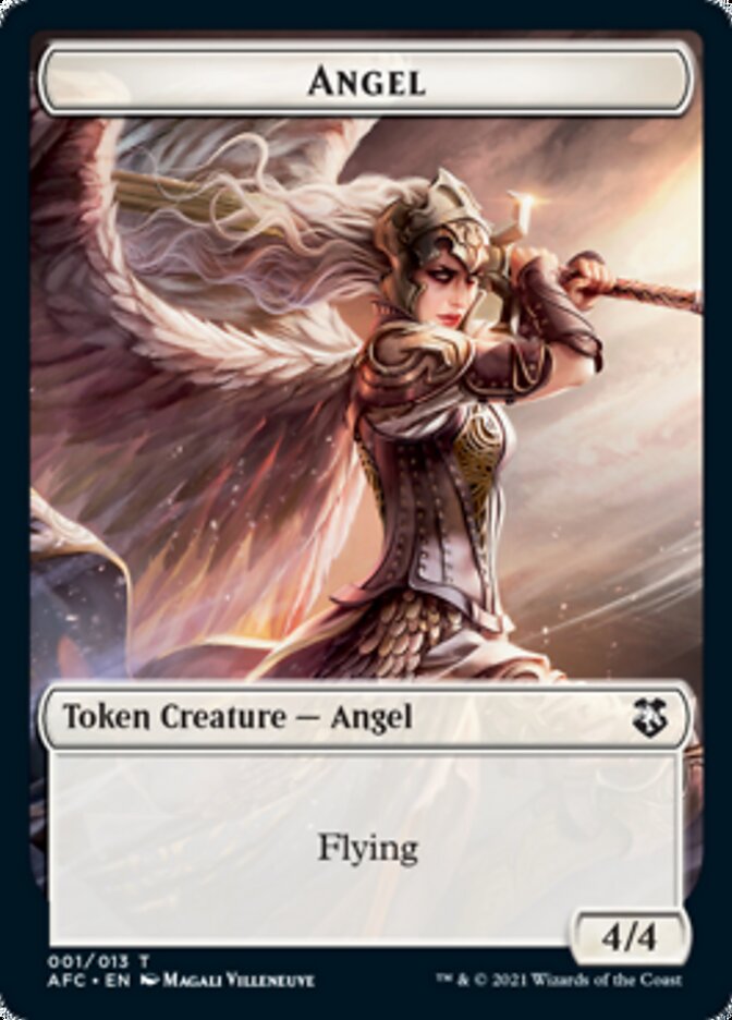 Angel // Saproling Double-Sided Token [Dungeons & Dragons: Adventures in the Forgotten Realms Commander Tokens] | Boutique FDB TCG
