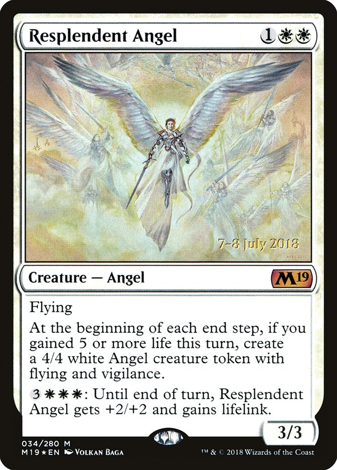 Resplendent Angel [Core Set 2019 Prerelease Promos] | Boutique FDB TCG