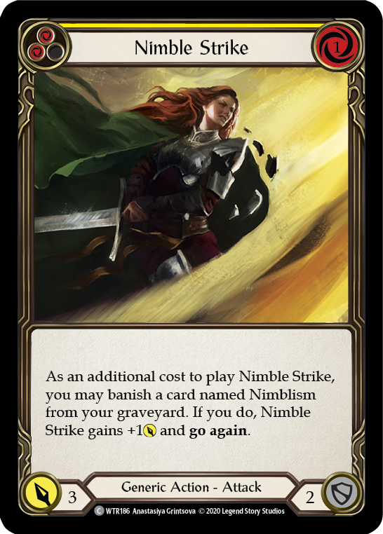 Nimble Strike (Yellow) [U-WTR186] (Welcome to Rathe Unlimited)  Unlimited Rainbow Foil | Boutique FDB TCG
