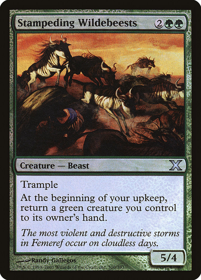 Stampeding Wildebeests (Premium Foil) [Tenth Edition] | Boutique FDB TCG