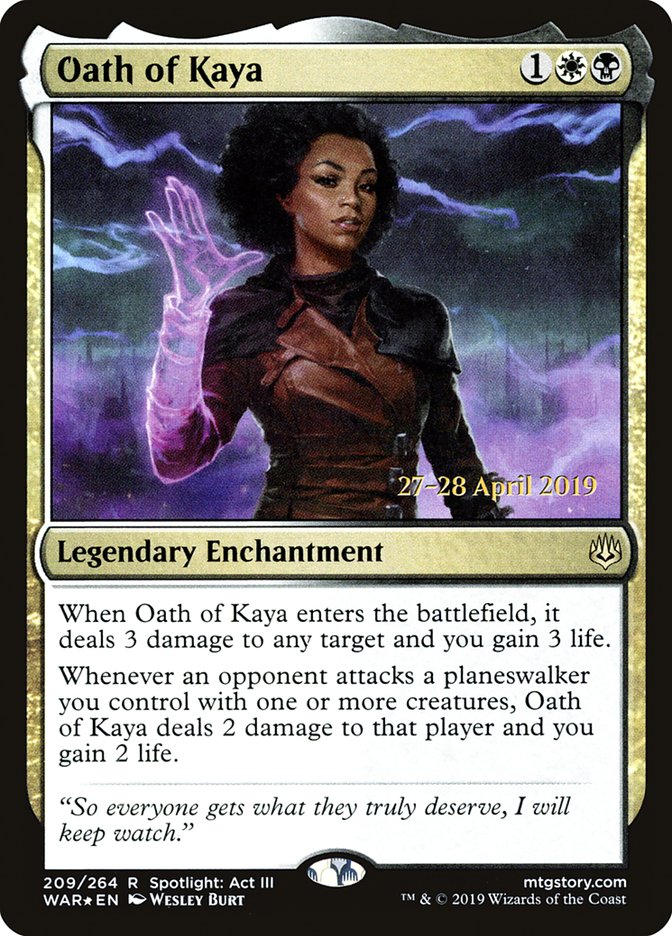 Oath of Kaya [War of the Spark Prerelease Promos] | Boutique FDB TCG