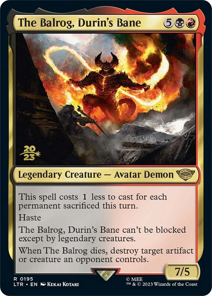 The Balrog, Durin's Bane [The Lord of the Rings: Tales of Middle-Earth Prerelease Promos] | Boutique FDB TCG