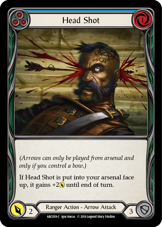 Head Shot (Blue) [ARC059-C] (Arcane Rising)  1st Edition Rainbow Foil | Boutique FDB TCG