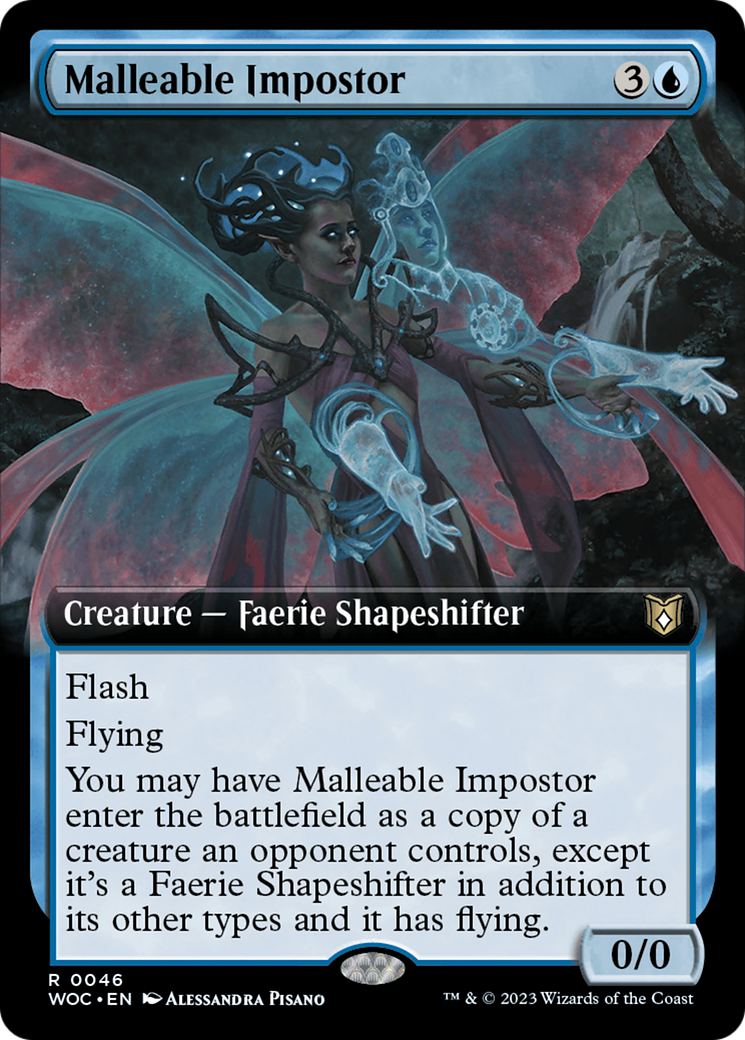 Malleable Impostor (Extended Art) [Wilds of Eldraine Commander] | Boutique FDB TCG