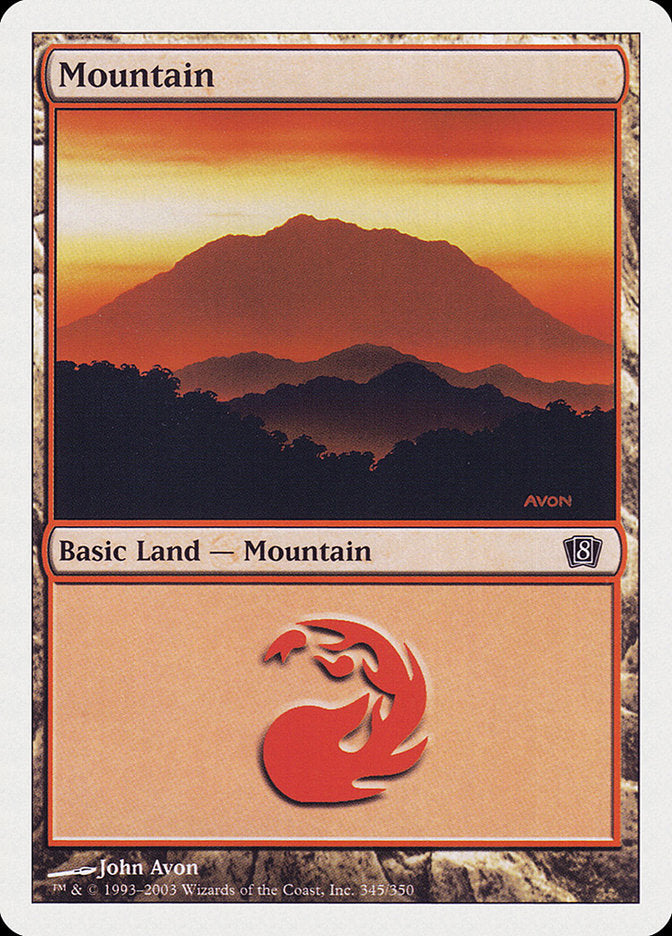 Mountain (345) [Eighth Edition] | Boutique FDB TCG