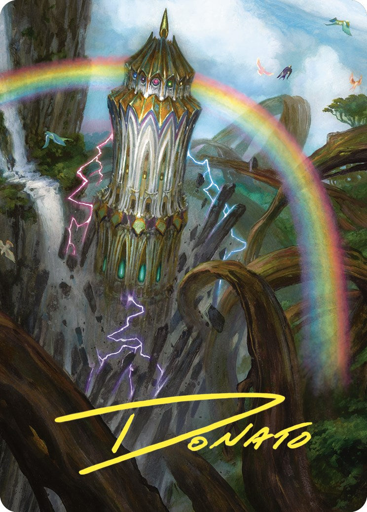 Command Tower Art Card (Gold-Stamped Signature) [Commander Masters Art Series] | Boutique FDB TCG