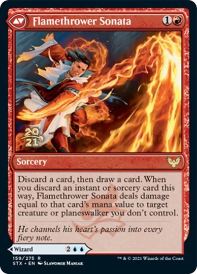 Torrent Sculptor // Flamethrower Sonata [Strixhaven: School of Mages Prerelease Promos] | Boutique FDB TCG