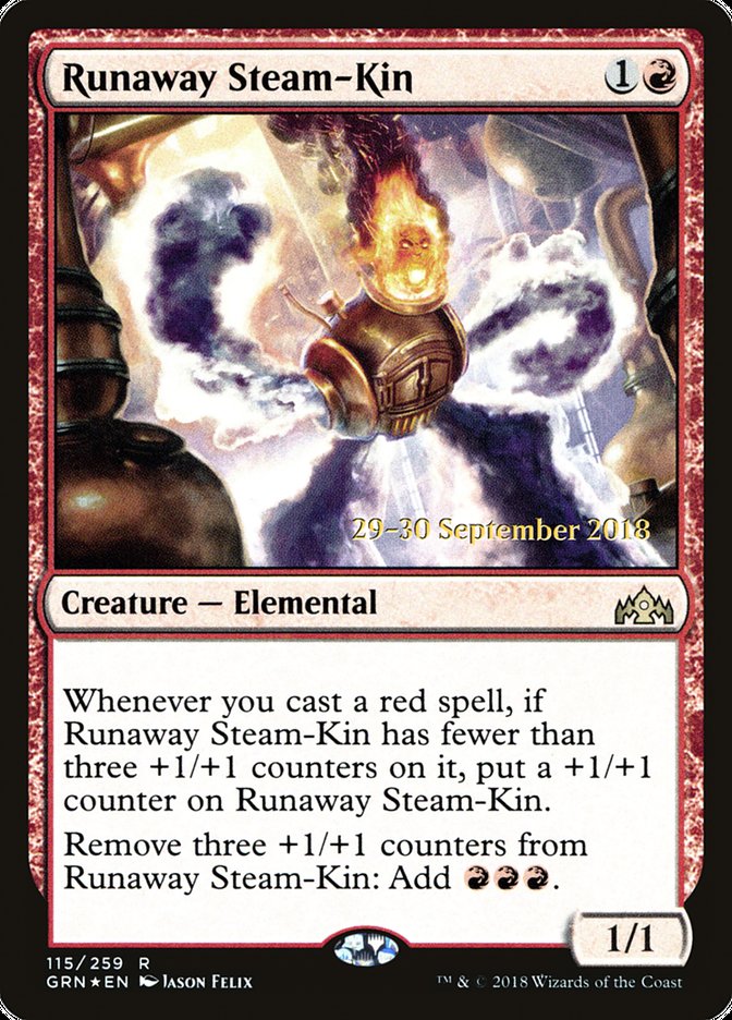 Runaway Steam-Kin [Guilds of Ravnica Prerelease Promos] | Boutique FDB TCG