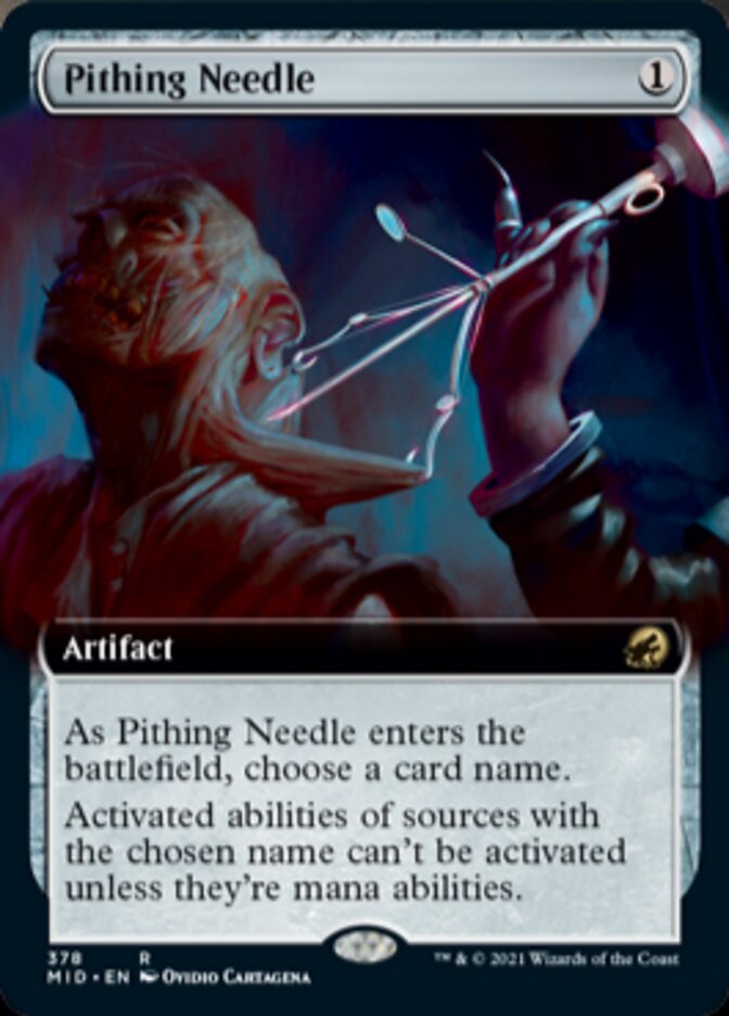 Pithing Needle (Extended Art) [Innistrad: Midnight Hunt] | Boutique FDB TCG