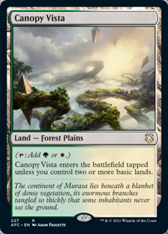 Canopy Vista [Dungeons & Dragons: Adventures in the Forgotten Realms Commander] | Boutique FDB TCG