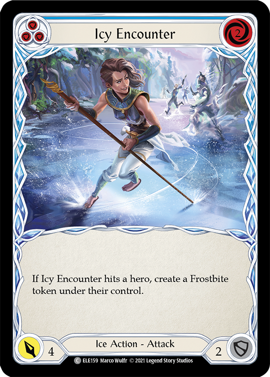 Icy Encounter (Blue) [ELE159] (Tales of Aria)  1st Edition Normal | Boutique FDB TCG