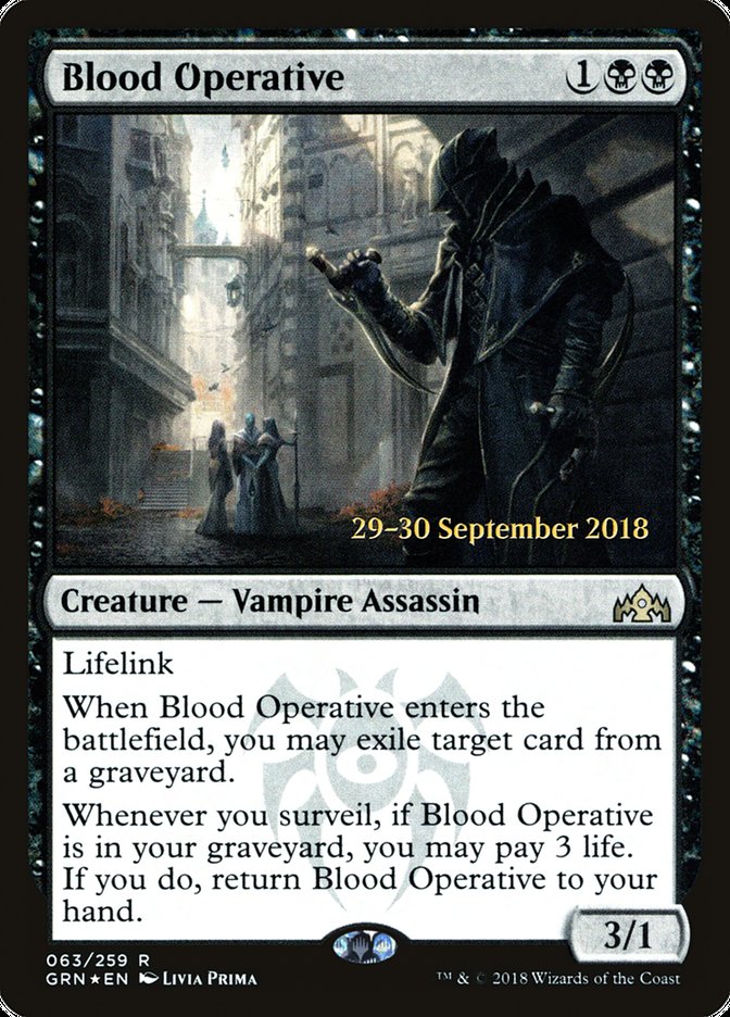 Blood Operative [Guilds of Ravnica Prerelease Promos] | Boutique FDB TCG