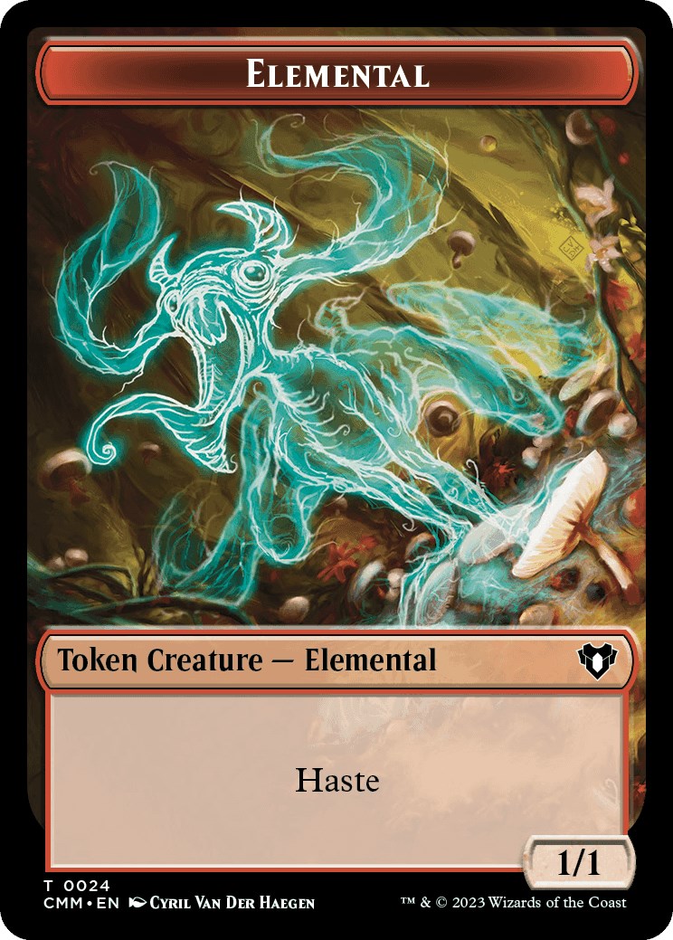 Elemental (0024) // Spider Double-Sided Token [Commander Masters Tokens] | Boutique FDB TCG
