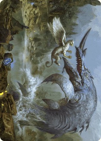 Horned Loch-Whale Art Card [Wilds of Eldraine Art Series] | Boutique FDB TCG