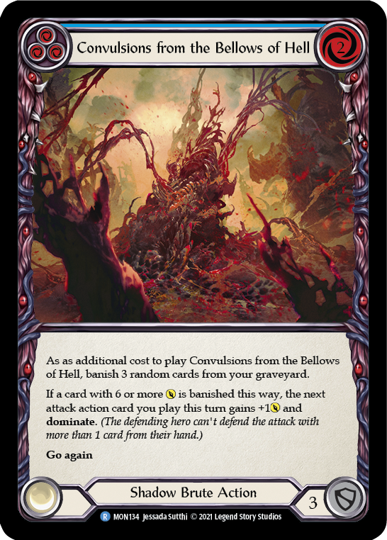 Convulsions from the Bellows of Hell (Blue) [MON134-RF] (Monarch)  1st Edition Rainbow Foil | Boutique FDB TCG