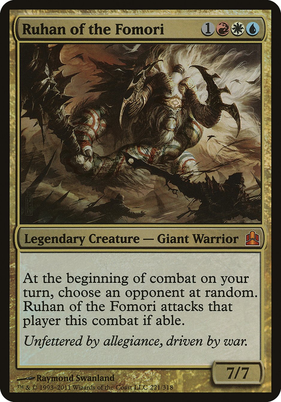 Ruhan of the Fomori (Oversized) [Commander 2011 Oversized] | Boutique FDB TCG