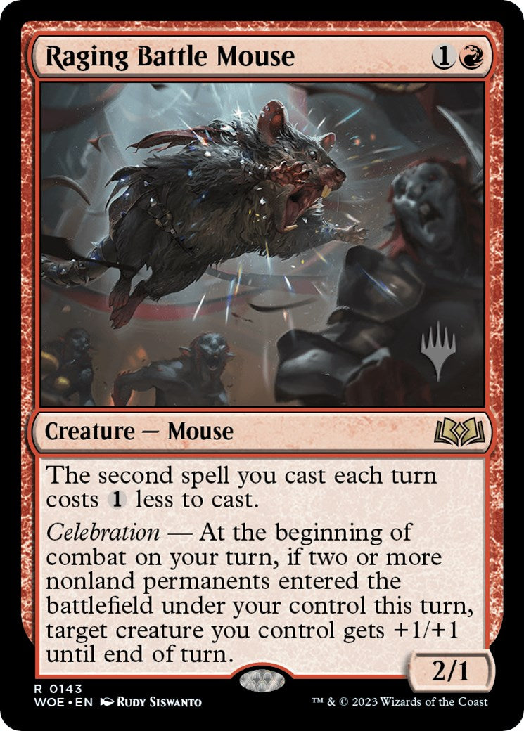 Raging Battle Mouse (Promo Pack) [Wilds of Eldraine Promos] | Boutique FDB TCG