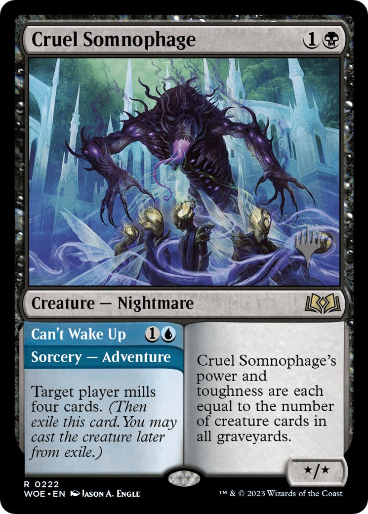 Cruel Somnophage // Can't Wake Up (Promo Pack) [Wilds of Eldraine Promos] | Boutique FDB TCG