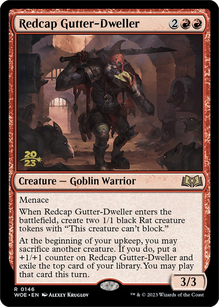 Redcap Gutter-Dweller [Wilds of Eldraine Prerelease Promos] | Boutique FDB TCG