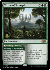 Virtue of Strength // Garenbrig Growth [Wilds of Eldraine Prerelease Promos] | Boutique FDB TCG