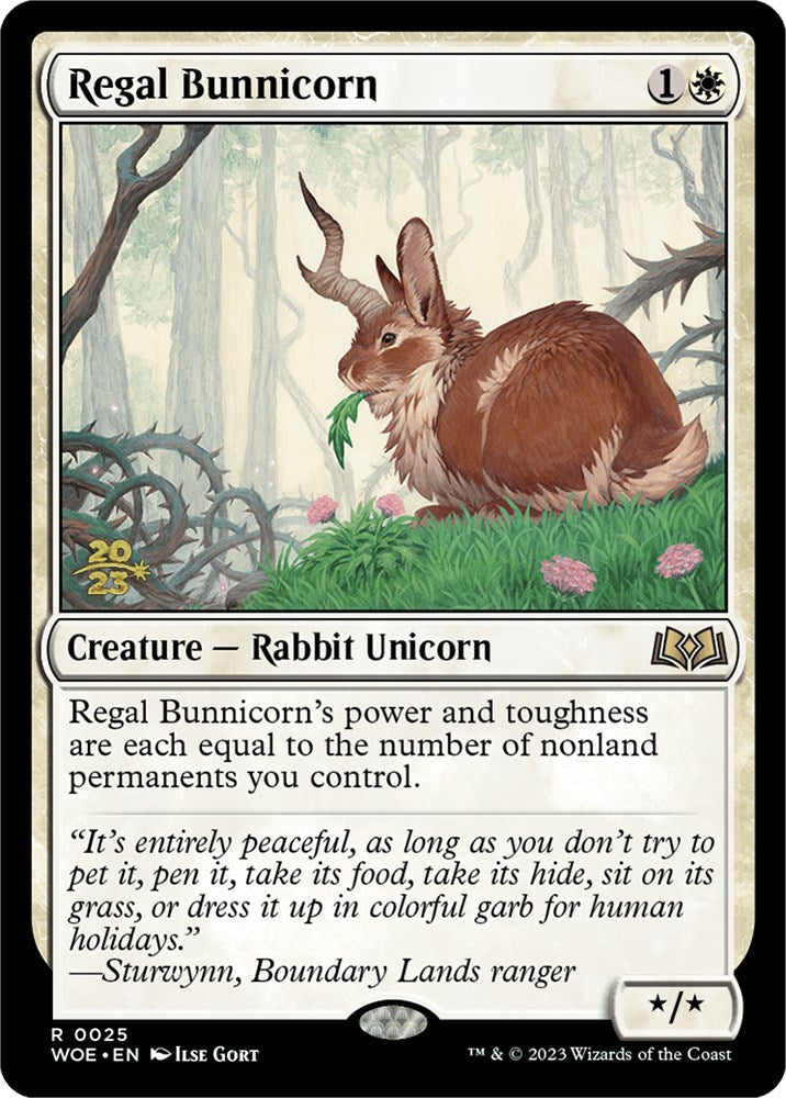 Regal Bunnicorn [Wilds of Eldraine Prerelease Promos] | Boutique FDB TCG