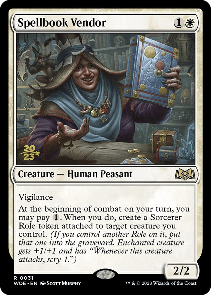 Spellbook Vendor [Wilds of Eldraine Prerelease Promos] | Boutique FDB TCG